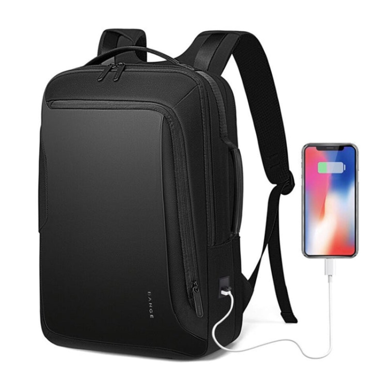 Waterproof Large Capacity Backpack with USB Port Black (43 x 31 x 16cm) Men
