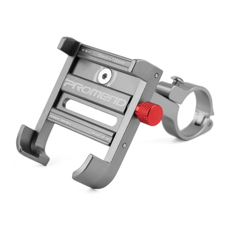 Bicycle Aluminum Alloy Phone Holder for Handlebar (Titanium Color)
