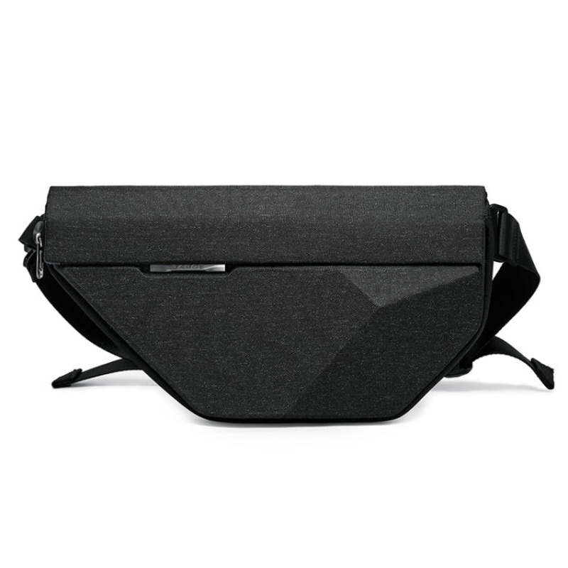 Hard Shell Waterproof Crossbody Chest Bag 35 x 18 x 5cm Black