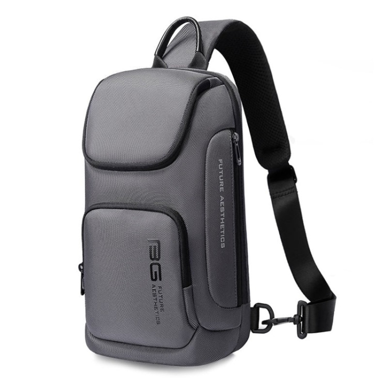 Men Business Chest Bag Light Performance Crossbody Bag (Grey)