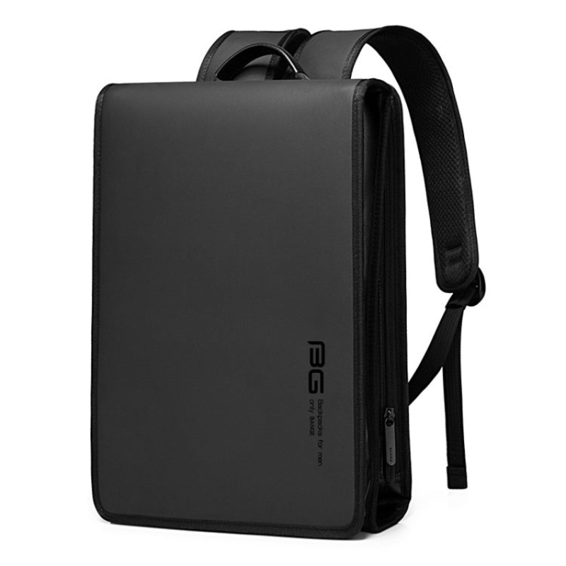 Men Square Waterproof Laptop Backpack (Black) 39.5 x 29.5 x 8cm