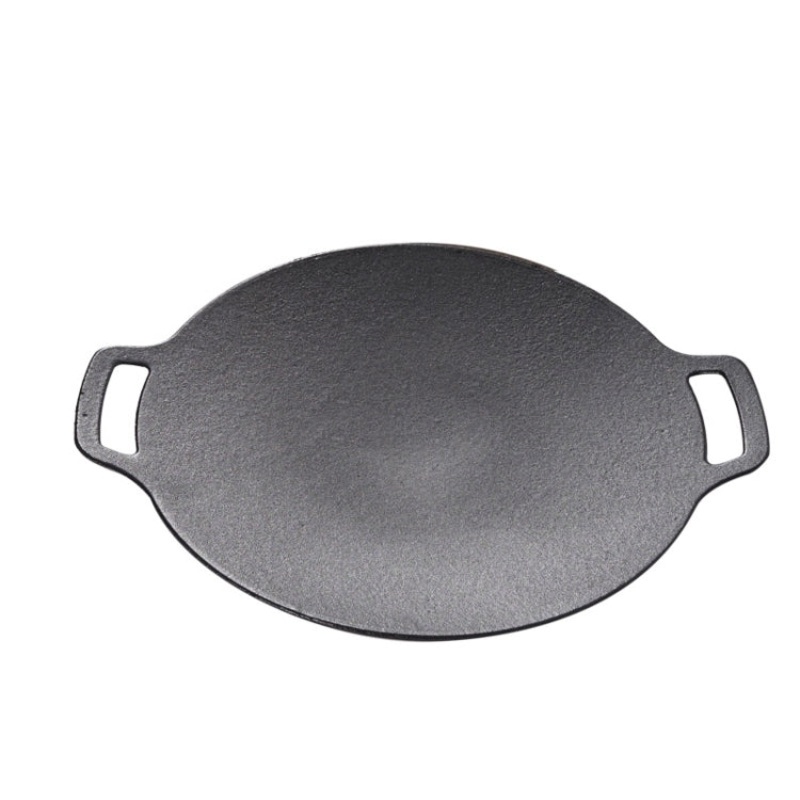 Outdoor Camping BBQ Cast Iron Grill Pan Bake Pan Only (Sizes: *x*)
