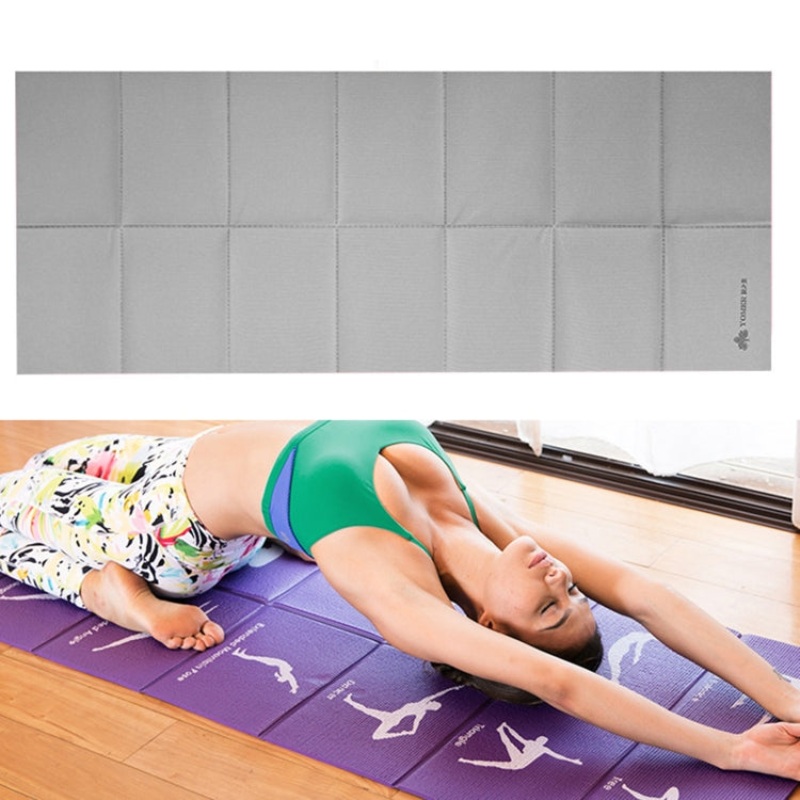 Portable Travel Thick Fold Yoga Pad Student Nap Mat 2mm Gray (2mm)