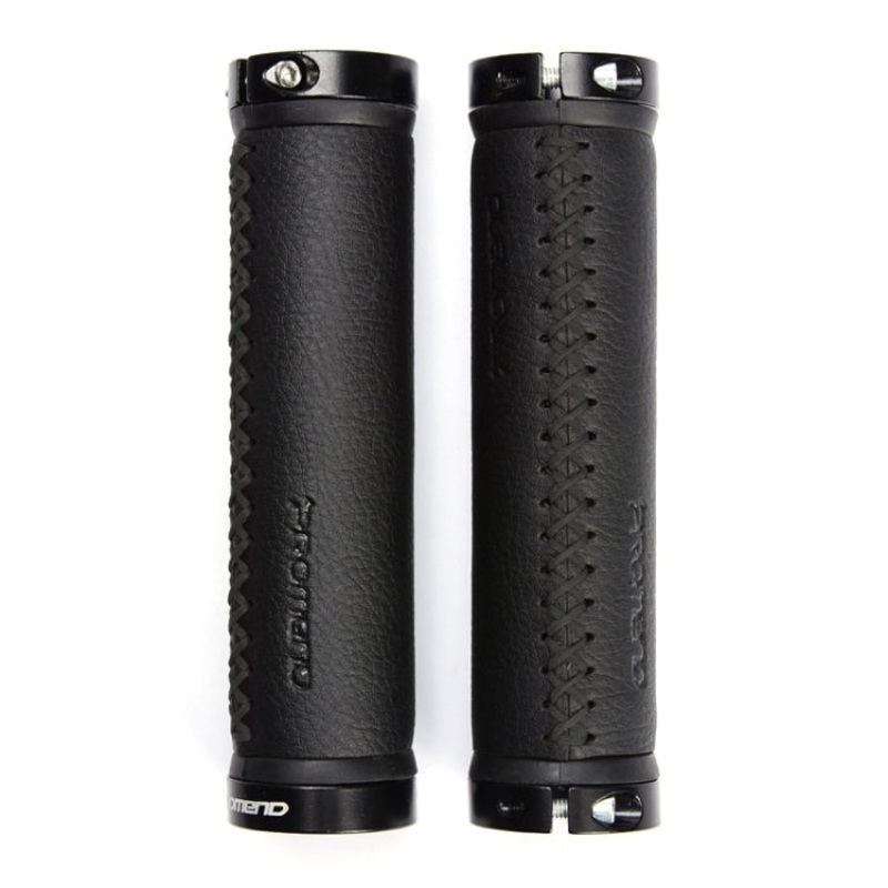 PROMEND GR-501 1 Pair Microfiber Leather Mountain Bicycle Grips Cover(Black Black)