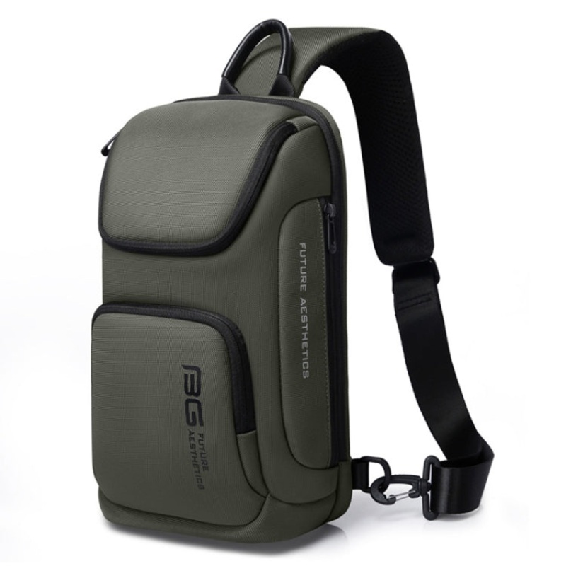 Waterproof Anti-theft Crossbody Chest Bag for Men Oxford Cloth (Green) 34 x 17.5 x 11cm