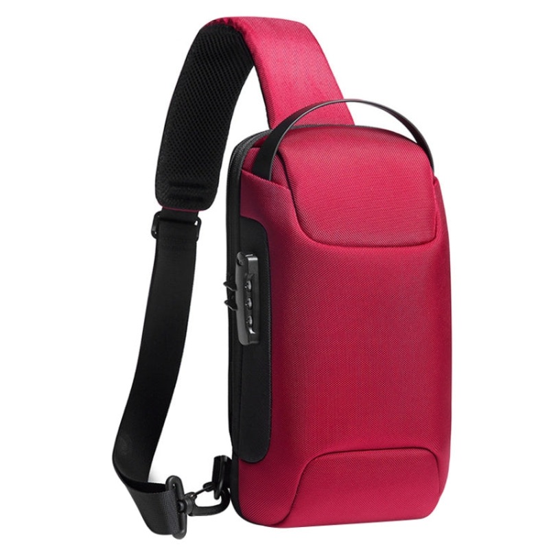 Waterproof Anti-theft Oxford Crossbody Chest Bag (Red)