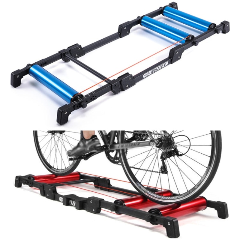 Adjustable Bicycle Roller Cycling Training Station - Blue (one size)