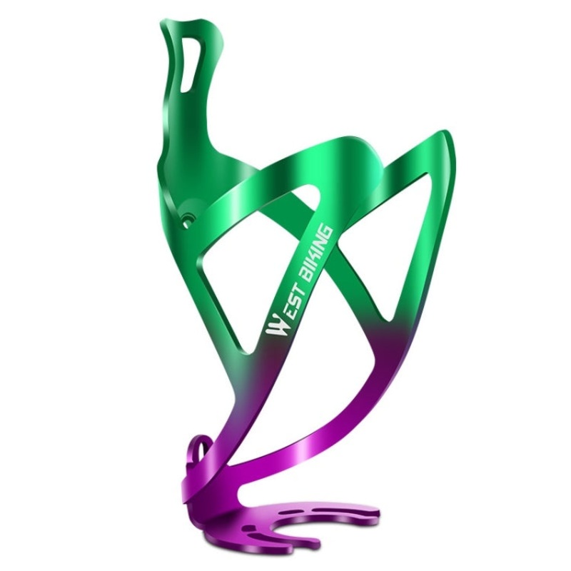 Bicycle Aluminum Beverage Bottle Holder (Green Purple Gradient)