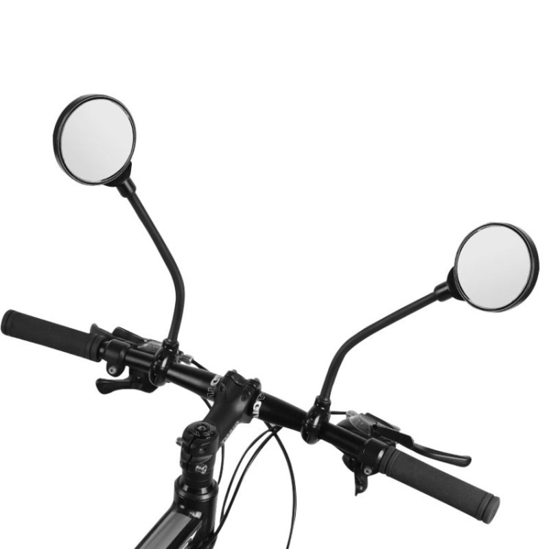 Bicycle Hose Adjustment Convex Large Screen Rearview Mirror (Black)
