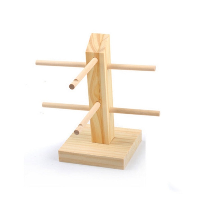 Log Glasses Display Storage Rack 1 Row 2 Pairs