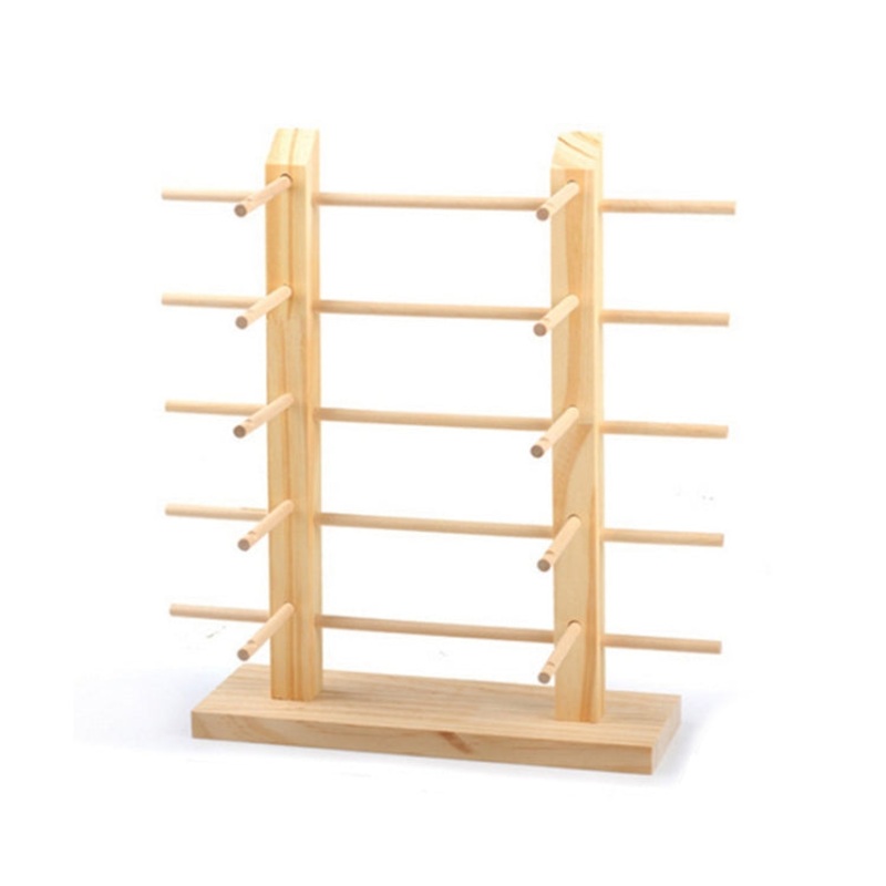 Log Glasses Display Storage Rack 2 Row 10 Pairs