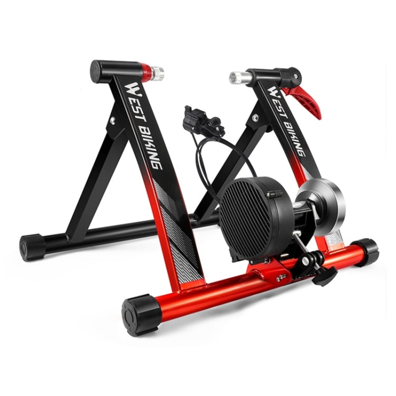 Six-speed Wire-controlled Indoor Riding Platform for Bicycles (Black Red)