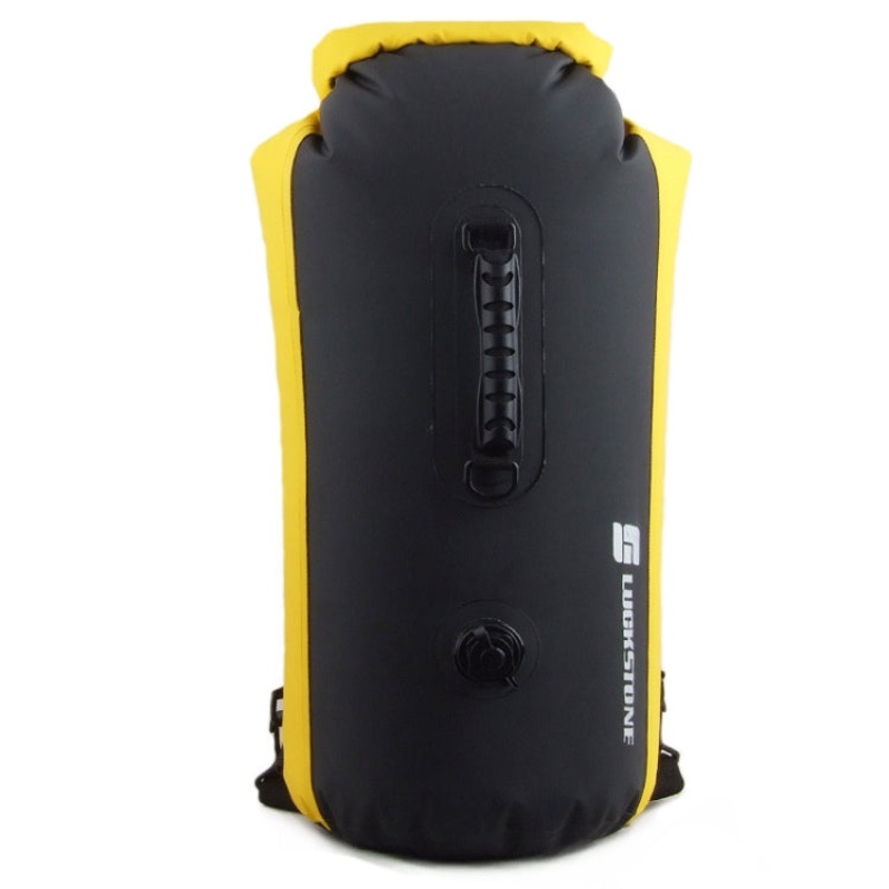 35L Outdoor Rafting Swimming Waterproof Backpack (Yellow Black)