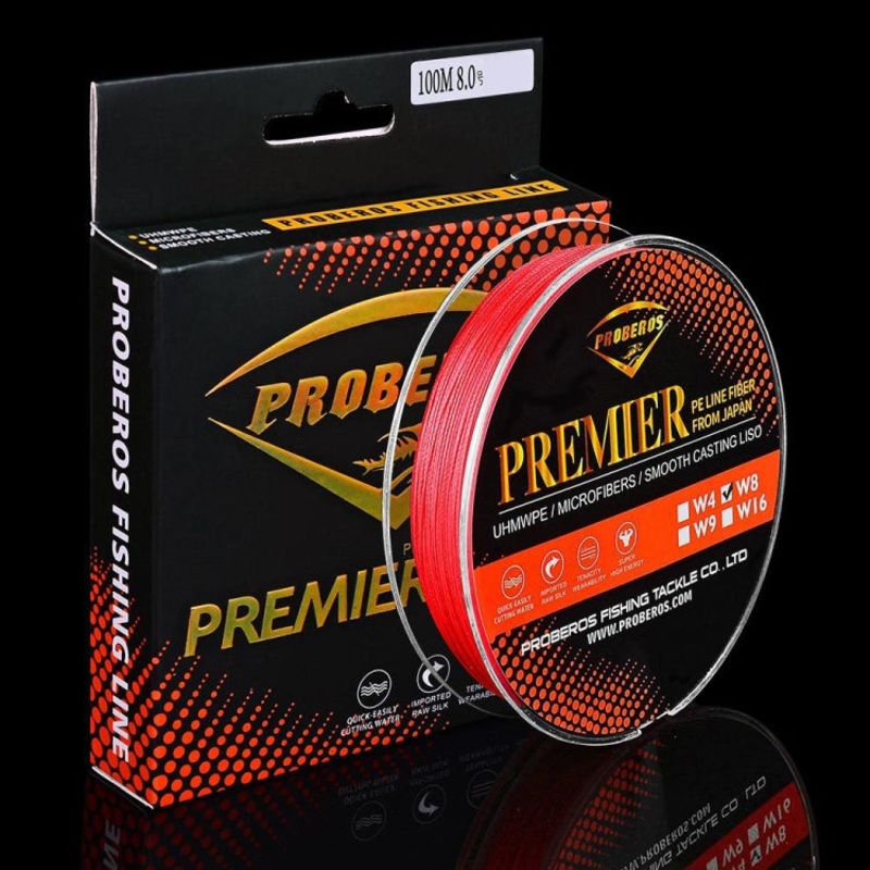 PROBEROS 8 Edited 100M Majestic Horse Fish Line, Line number: 2.0 / 30LB(Red)