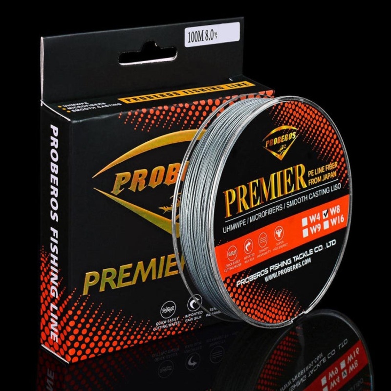 PROBEROS 8 Edited 100M Majestic Horse Fish Line, Line number: 3.0 / 40LB(Grey)