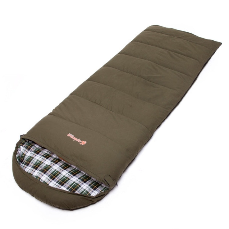 Camping Warm Envelop Style Sleeping Bag (Green) for Outdoor Adventures