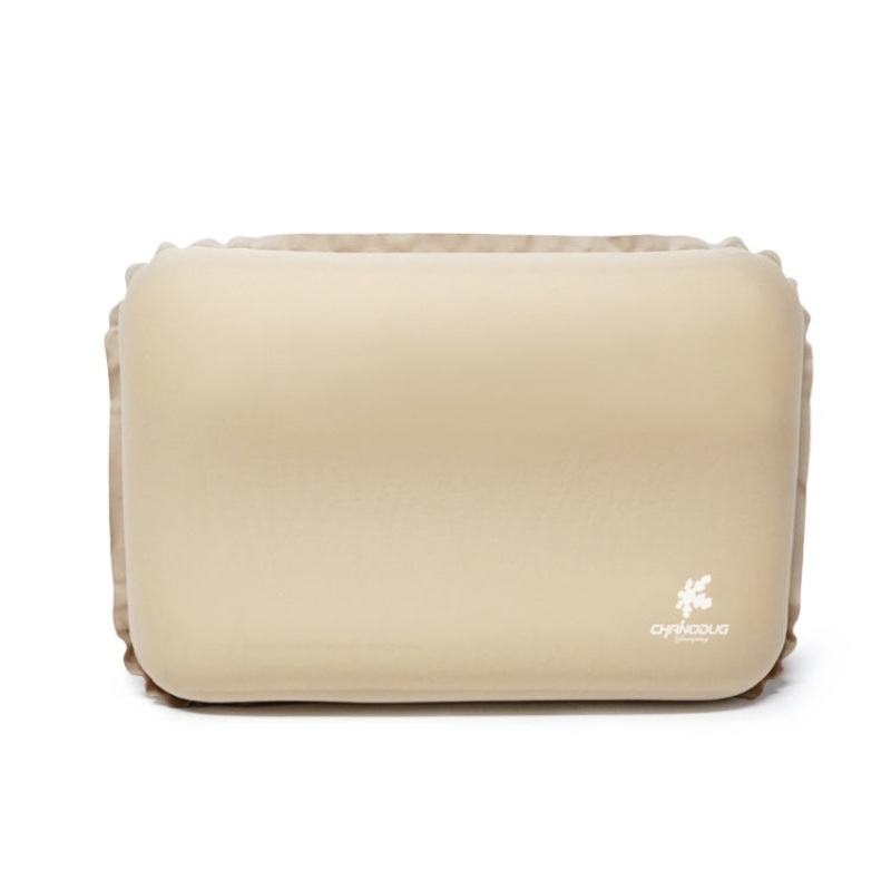 Portable Automatic Inflatable Foam Pillow for Camping Travel (Gold)