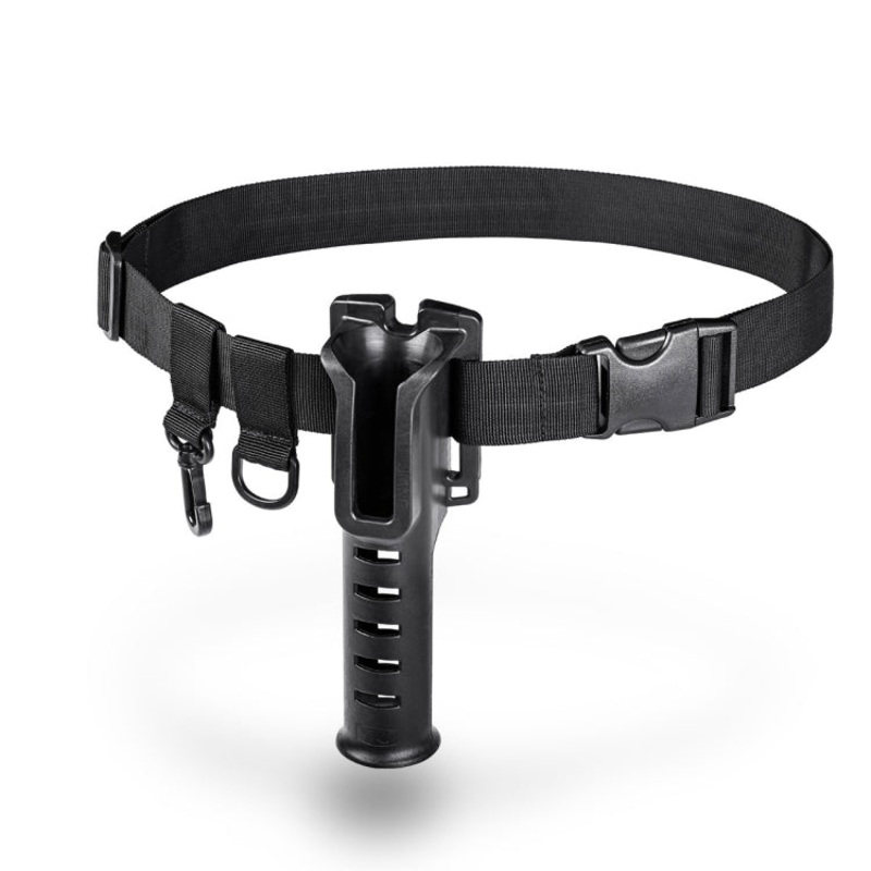 Fishing Rod Waist Belt Rod Holder Fishing Rod Waist Support(28157-B Black)