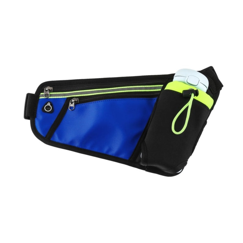 Triangle Sports Running Waist Bag Mobile Phone Water Bottle Holder (Royal Blue)