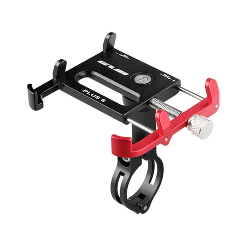 Aluminum Alloy MTB Bike Bicycle Phone Holder (Black Red)