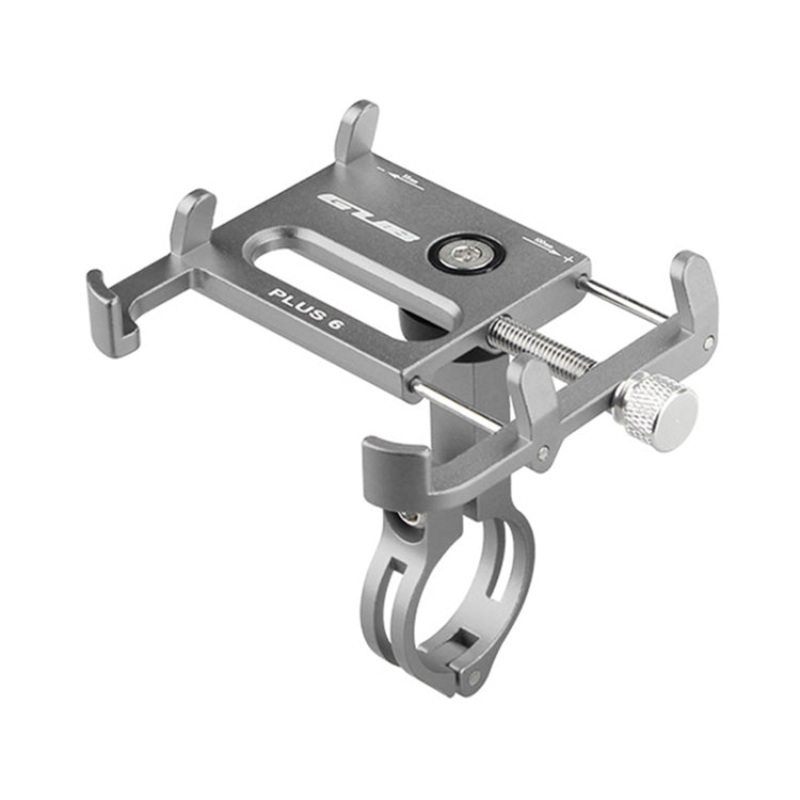 Aluminum Alloy MTB Bike Bicycle Phone Holder (Titanium Color)
