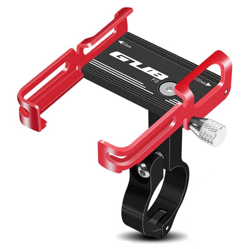 Aluminum Bike Phone Holder for Cycling (Black Red)