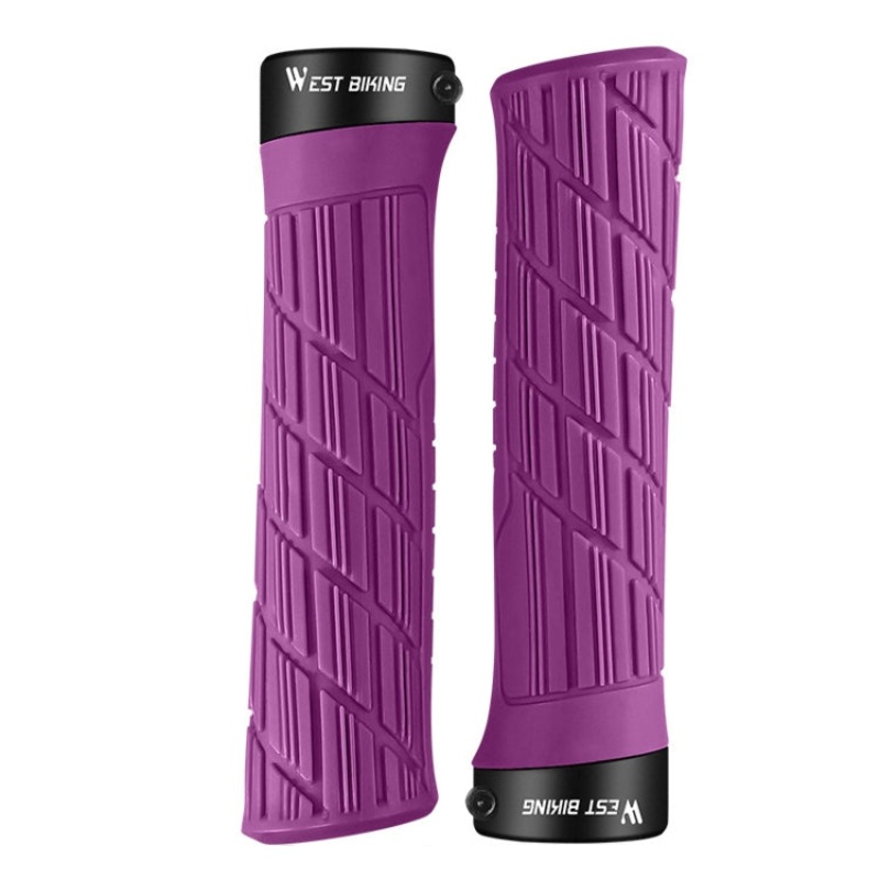 Bicycle Anti-Skid and Shock-Absorbing Comfortable Grip Cover (Purple)