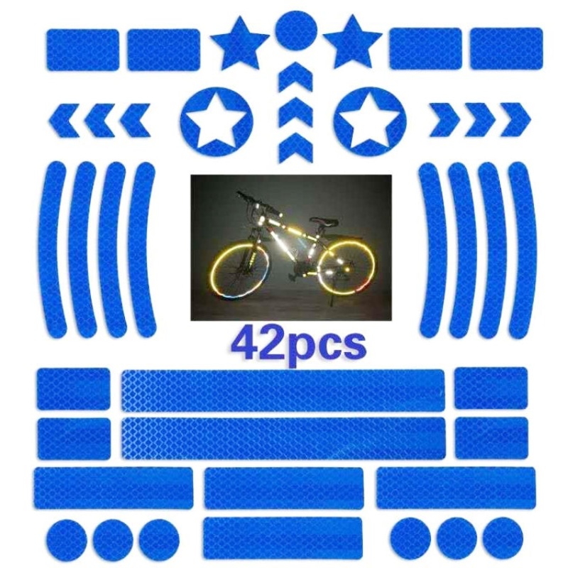 Bicycle Honeycomb Reflective Night Logo Grid Stripe Warning Strip (Blue)