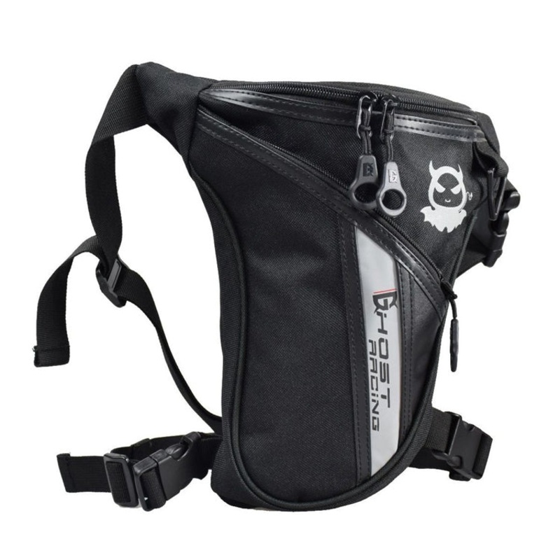 Ghost Racing Motorcycle Leg Bag Knight Waist Bag Sports Outdoor Bag Black (one size)