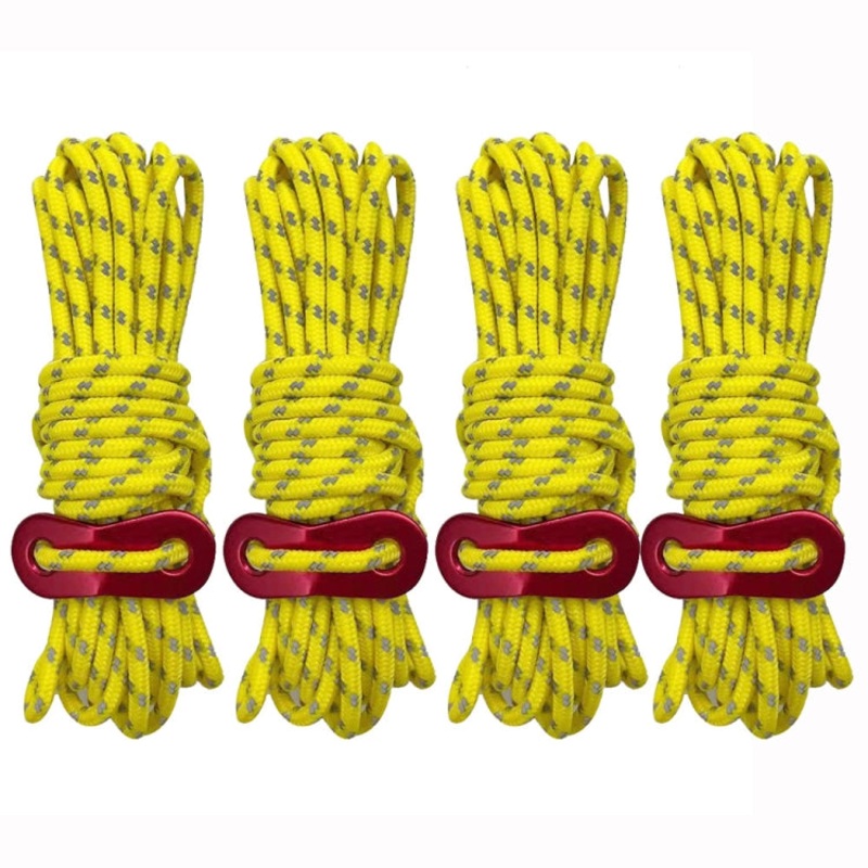 Outdoor Camping Tent Canopy Wind Rope Multi-Function Wind Rope Buckle Tent Fixed Rope (Yellow)