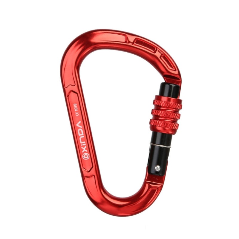 Outdoor Climbing Equipment Fast Hanging Buckle Carabiner Pear Main Lock HMS Safety Buckle (Red)