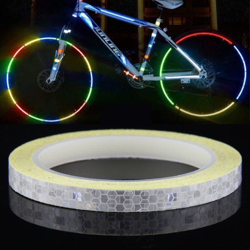 Reflective Sticker Night Riding Contour Reflective Sticker 3 Rolls x 800cm White