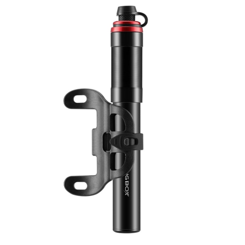Portable High Pressure Bike Aluminum Air Pump with Universal Nozzle (Black)