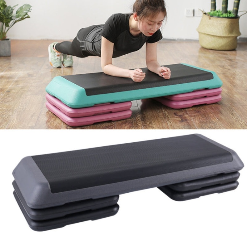 110cm Fitness Pedal Adjustable Sports Yoga Fitness Aerobics Pedal, Specification: Gray Motherboard + 4 Black Base