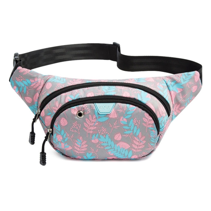 Ladies Sports Running Waist Bag Outdoor Cashier Wallet 10 inch Brilliant Cyan