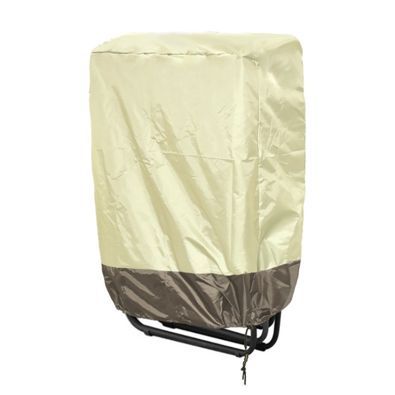 Outdoor Deck Chair Cover Waterproof Garden Terrace Patio Chair Cover 190T Polyester (Beige+Coffee) 82x93cm