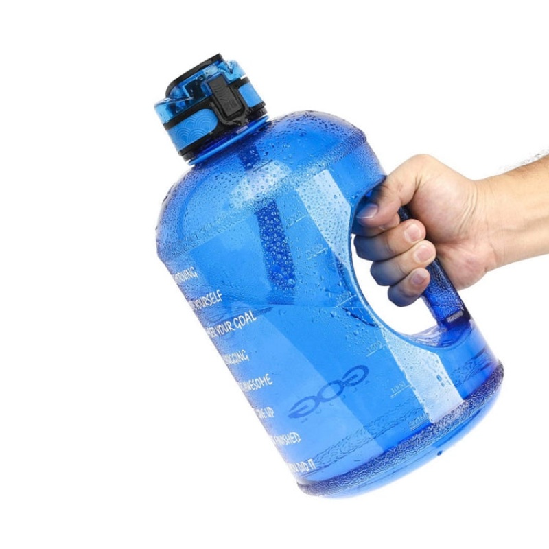 Sports Kettle Large Capacity Plastic Space Bottle (Blue, 1 Gallon / 3.78L)