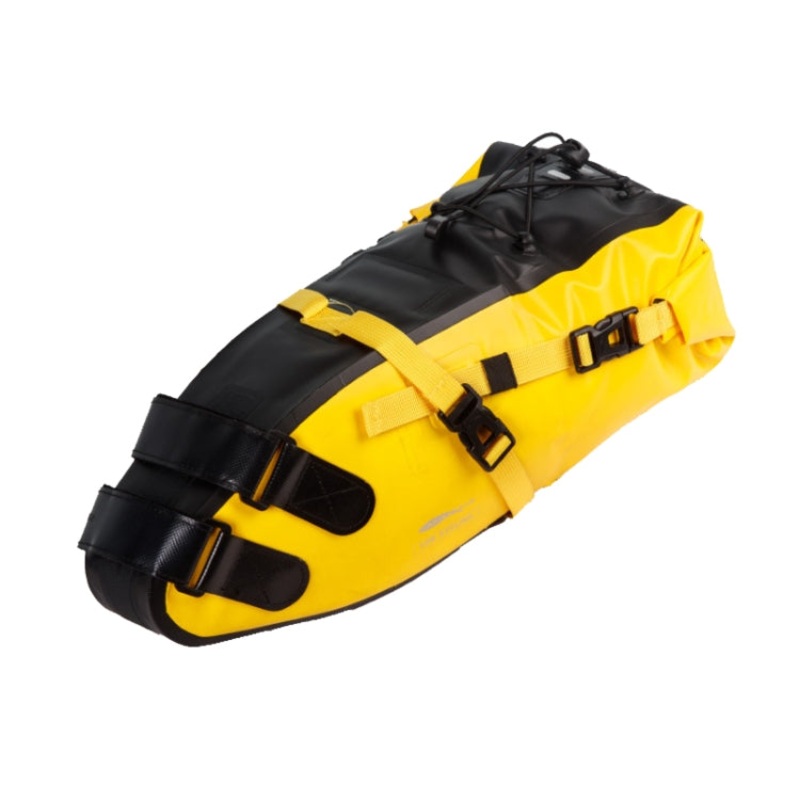 Bicycle Big Tail Bag Large Capacity Long-Distance Cycling Saddle Bag (Yellow Black)