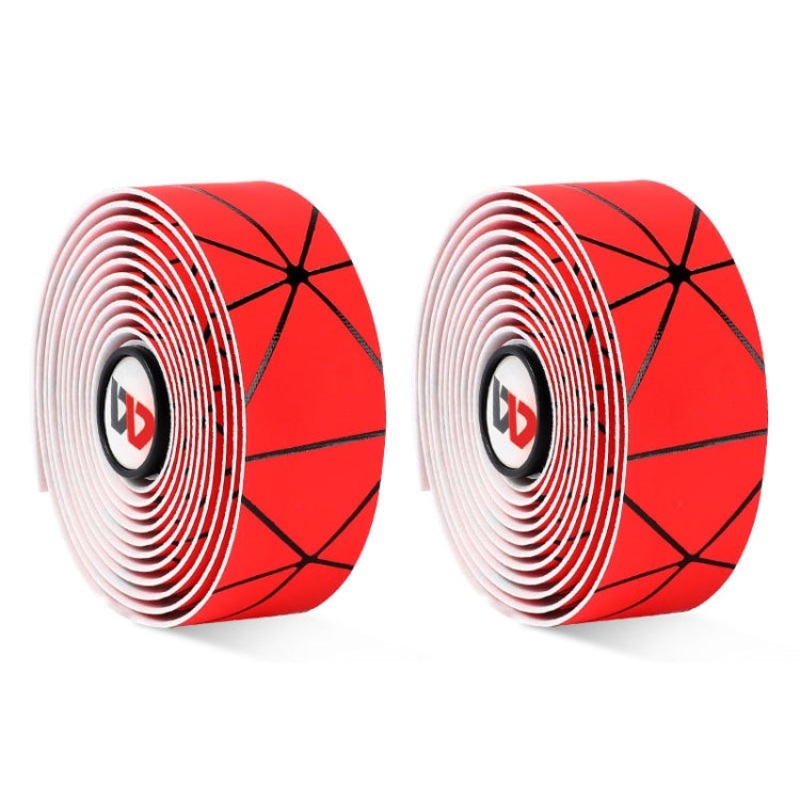 Red Black Non-Slip Riding Bar Belt for Road Bike (1 Pair)