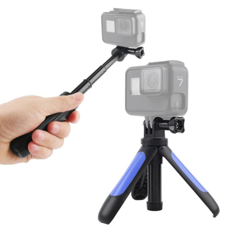 GP446 Multifunctional Mini Fixed Tripod for GoPro, Insta360, DJI and Other Action Cameras (Blue)