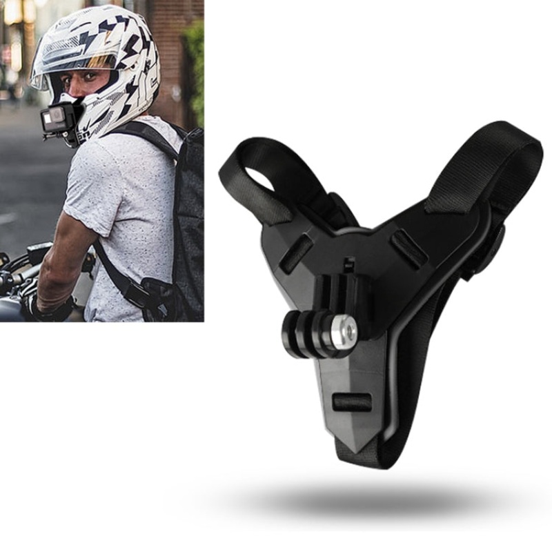 Helmet Belt Mount for GoPro, Insta360, DJI and Other Action Cameras (Black)