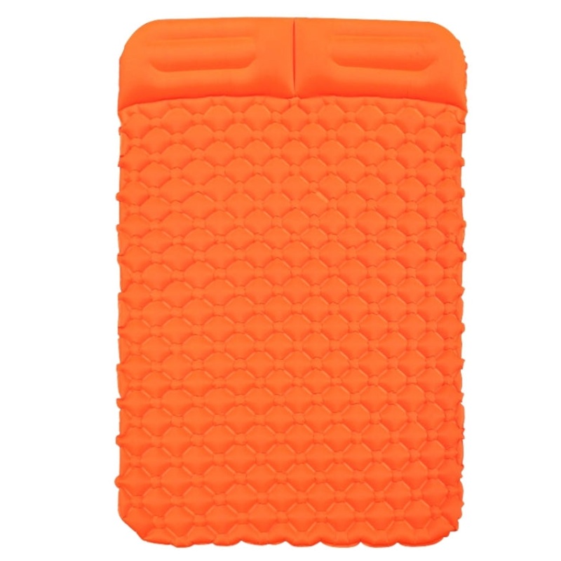 Inflatable Outdoor Bed for Camping Fishing Beach TPU Cushion 76.8 x 46.9 x 6.3 inches (Orange)