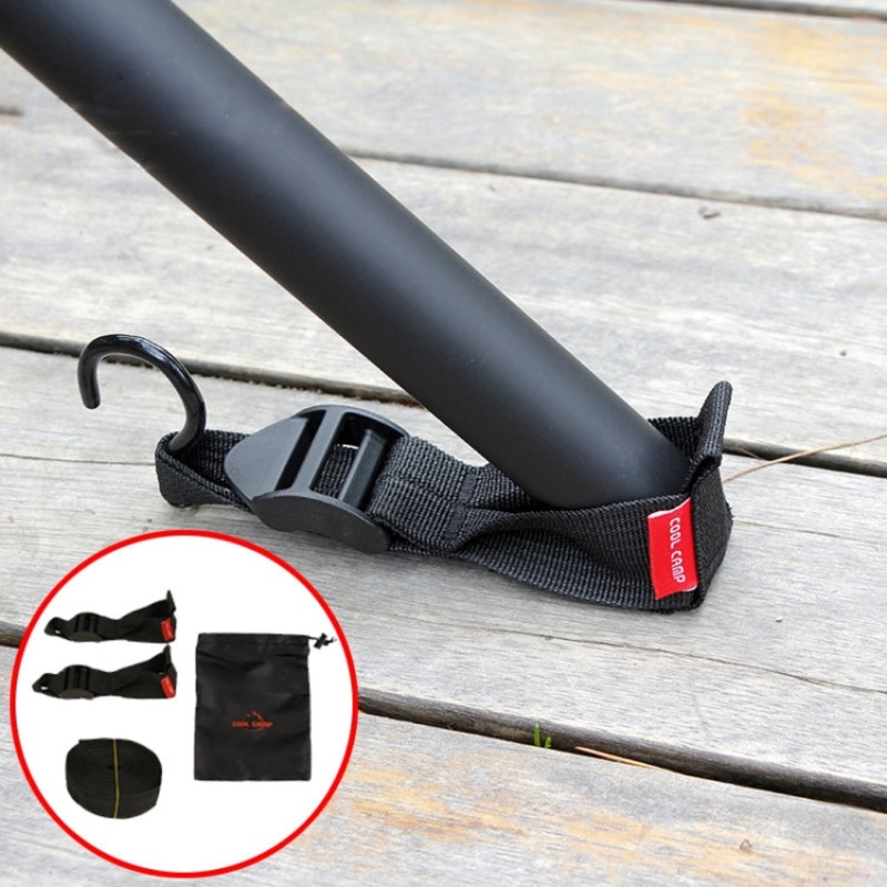Pyramid Tent Pole Retainer Accessories Canopy Pole Fixed Adjustment Buckle (Black)