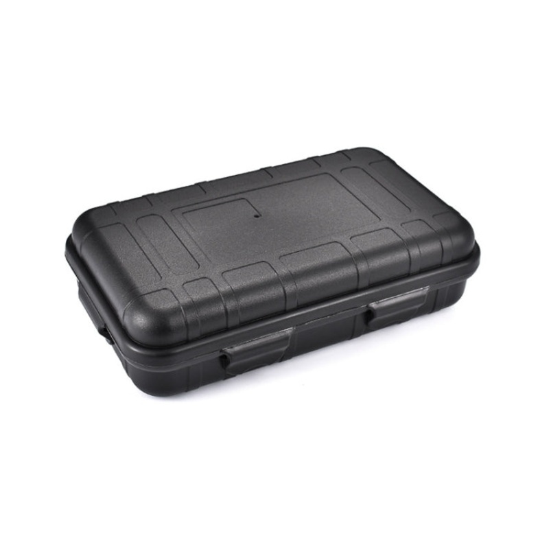 Large Outdoor Shockproof Waterproof Sealing Box Wild Survival Storage Box (Black)