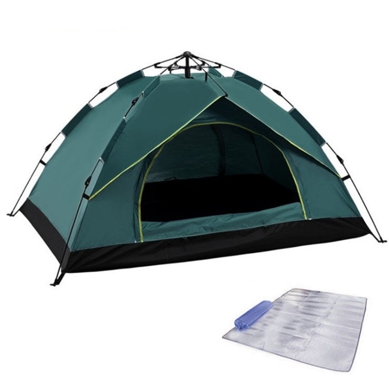 Outdoor Beach Camping Tent for 3-4 People Automatically Spring (Green)