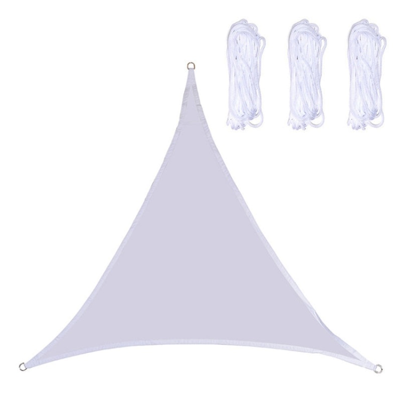 Waterproof Anti-UV Garden Sunshade Sail Canopy, Triangle Outdoor, 6m x 6m x 6m (White)