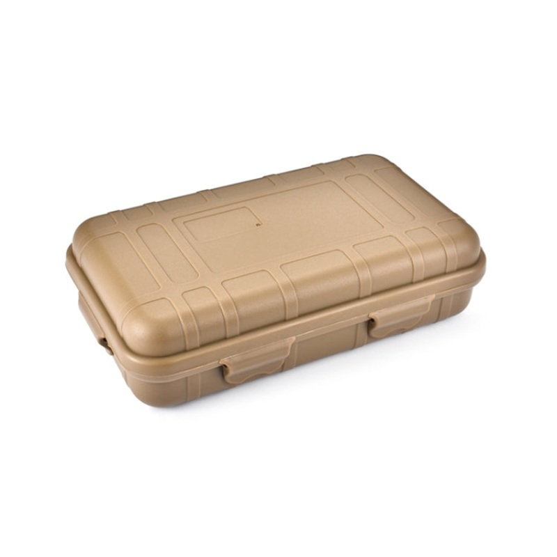 Large Outdoor Shockproof Waterproof Sealing Box for Wild Survival Storage (Mud Color)