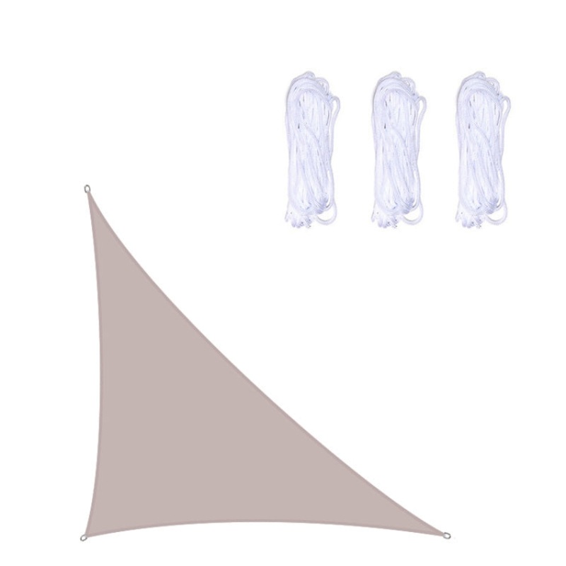 Triangle Outdoor Garden Sunshade Sail Waterproof Anti-UV Canopy 3m x 4m x 5m (Khaki)