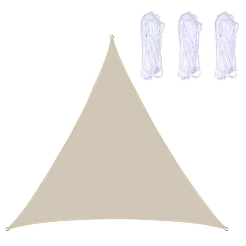 Triangle Outdoor Garden Sunshade Sail Waterproof Anti-UV Canopy 4.5m x 4.5m x 4.5m (Beige)