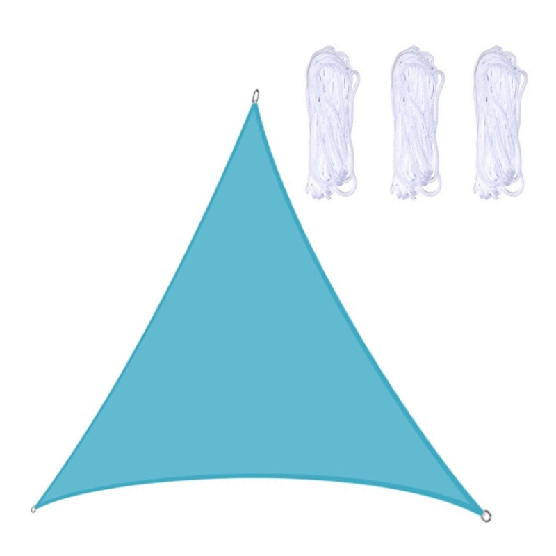 Triangle Outdoor Garden Sunshade Sail Waterproof Anti-UV Canopy (Lake Blue, 3m x 3m x 3m)